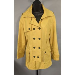 Karen Millen 100% Cotton Jacket Coat Mustard Yellow US Size 8 England